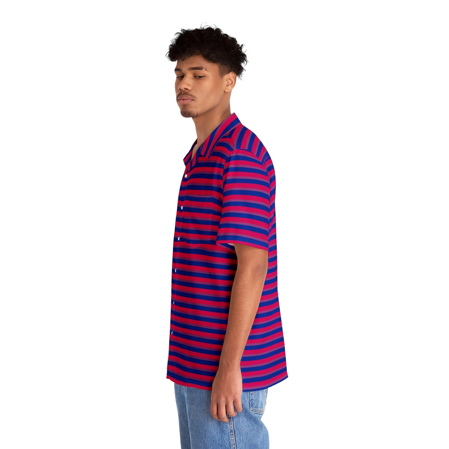 Bisexual Pride stripes Hawaiian Shirt (AOP)