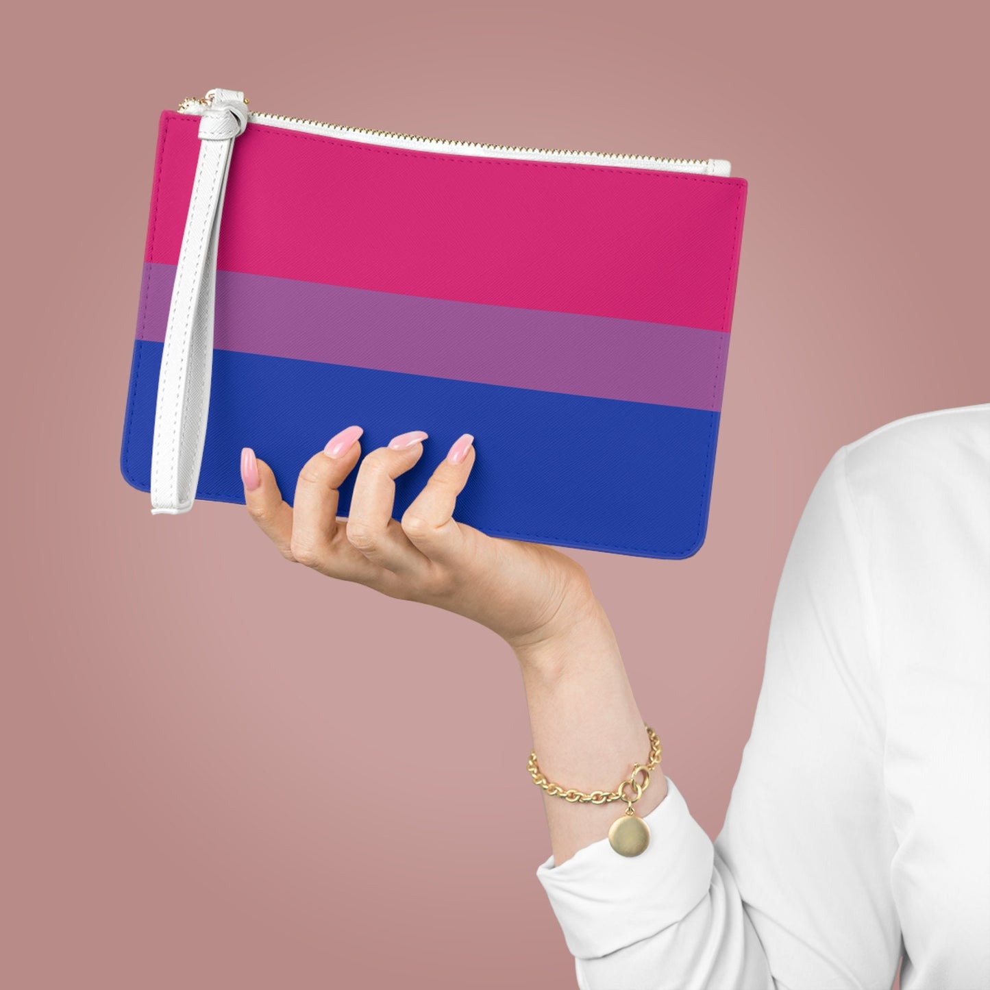 Bisexual Flag Clutch Bag