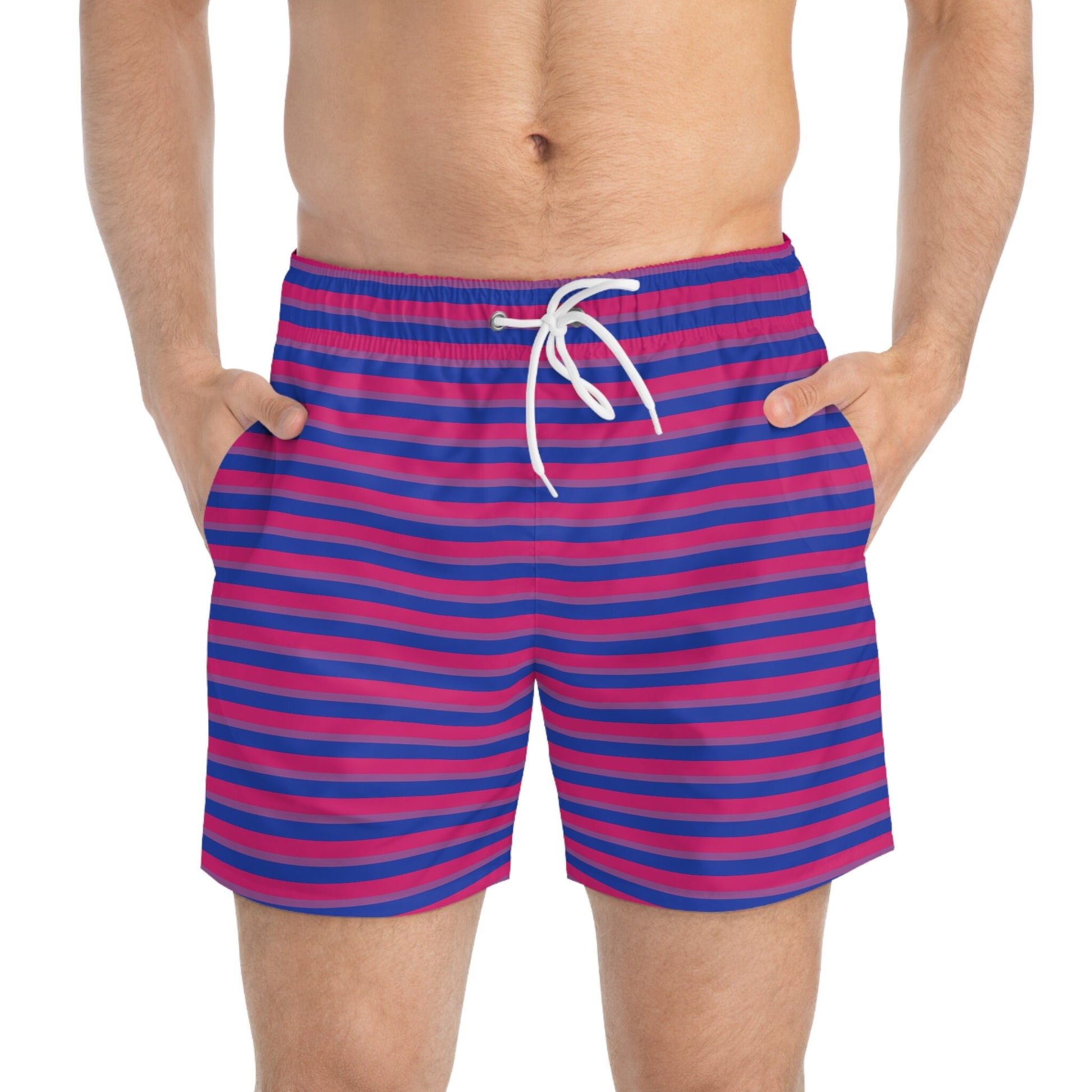 Bisexual Pride Flag Swim Trunks