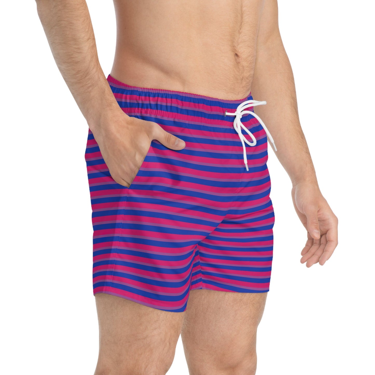 Bisexual Pride Flag Swim Trunks