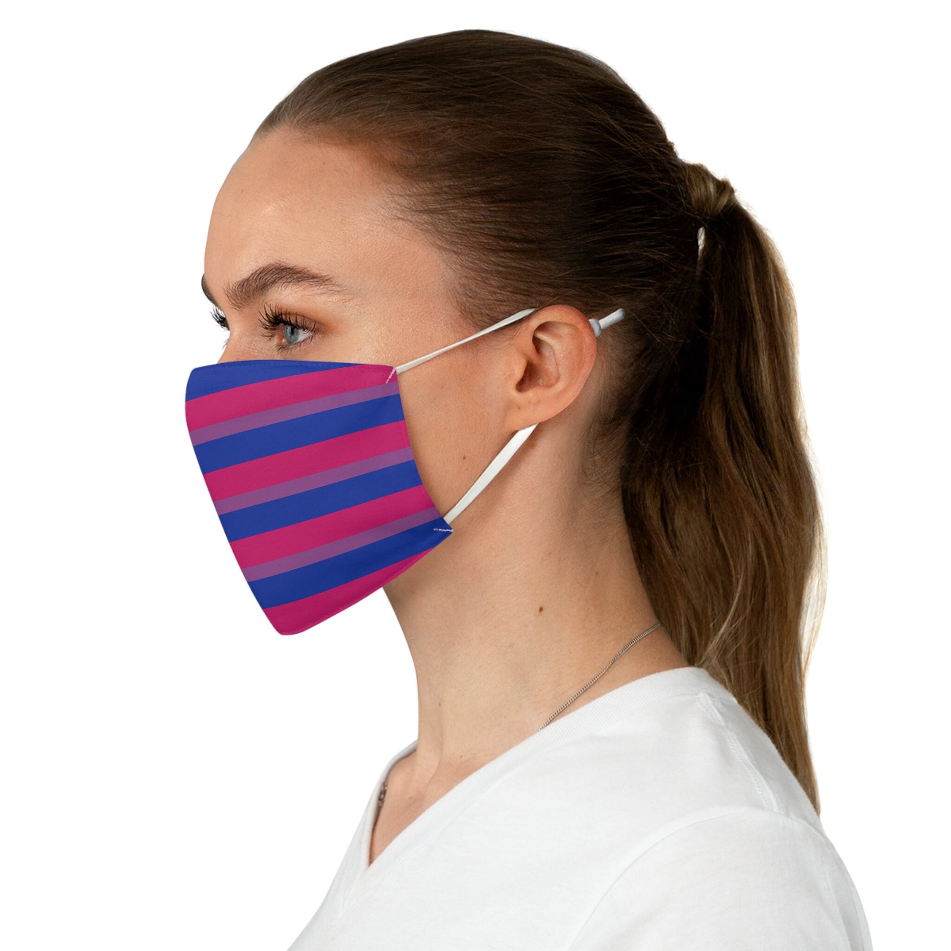 Bisexual Pride Flag Stripes Fabric Face Mask