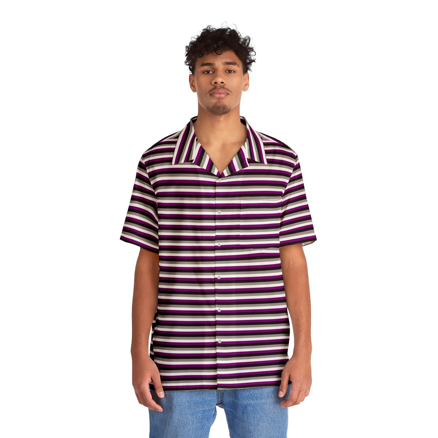 Asexual Pride stripes Hawaiian Shirt (AOP)