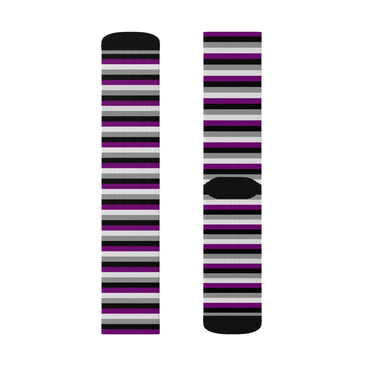 Asexual Pride Flag Stripes Sublimation Socks