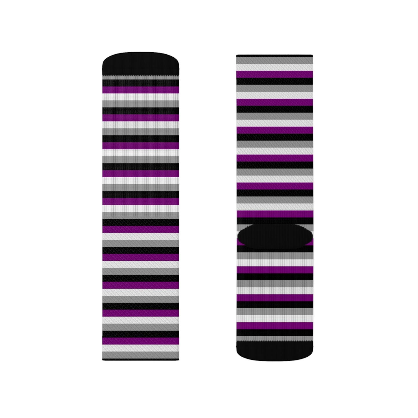 Asexual Pride Flag Stripes Sublimation Socks