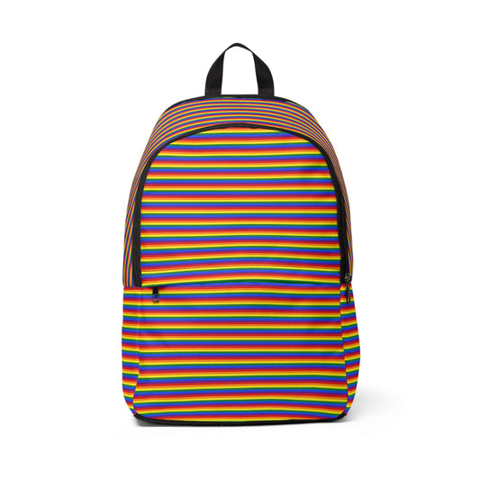 Rainbow LGBT pride Flag stripes Fabric Backpack