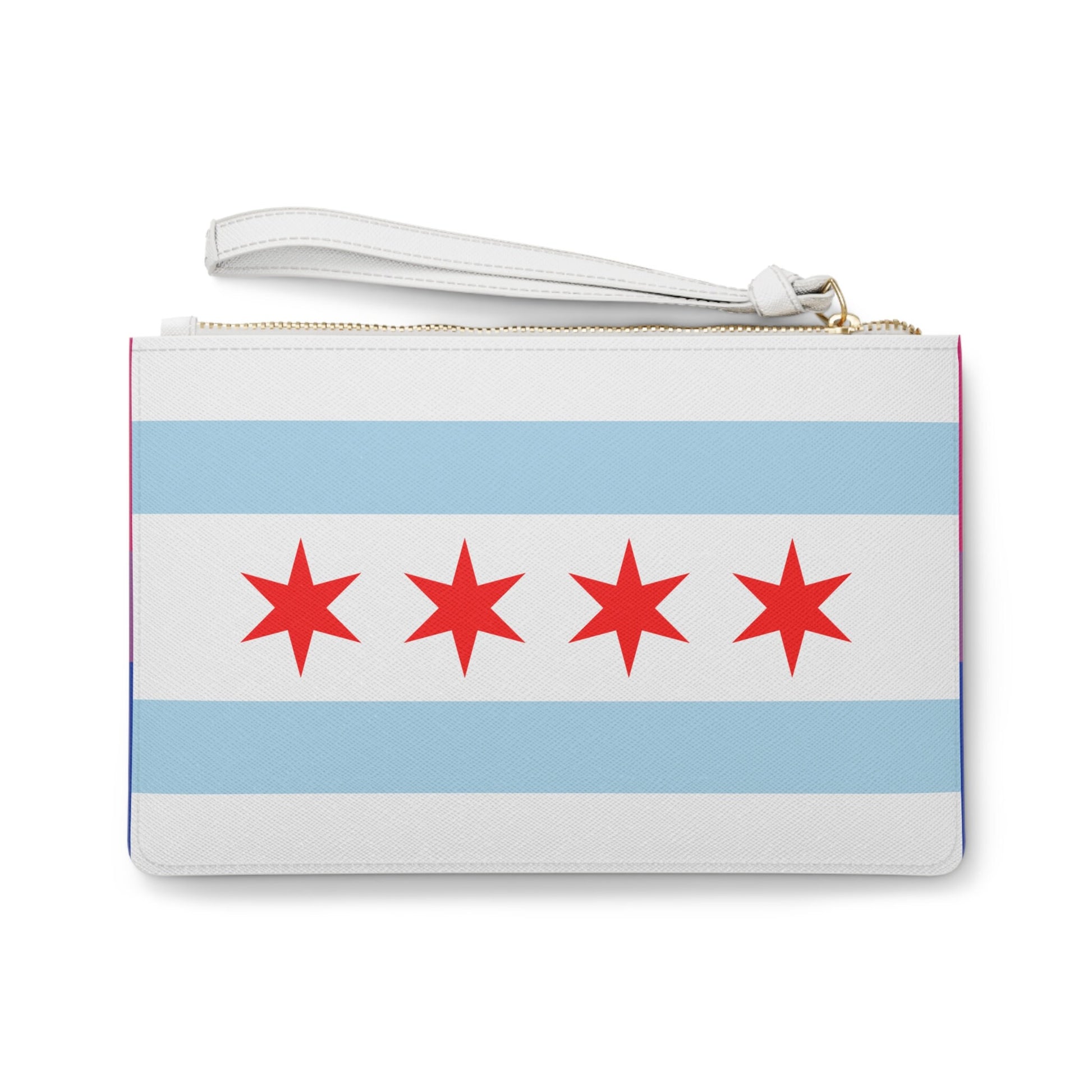 Chicago Illinois City Flag Clutch Bag