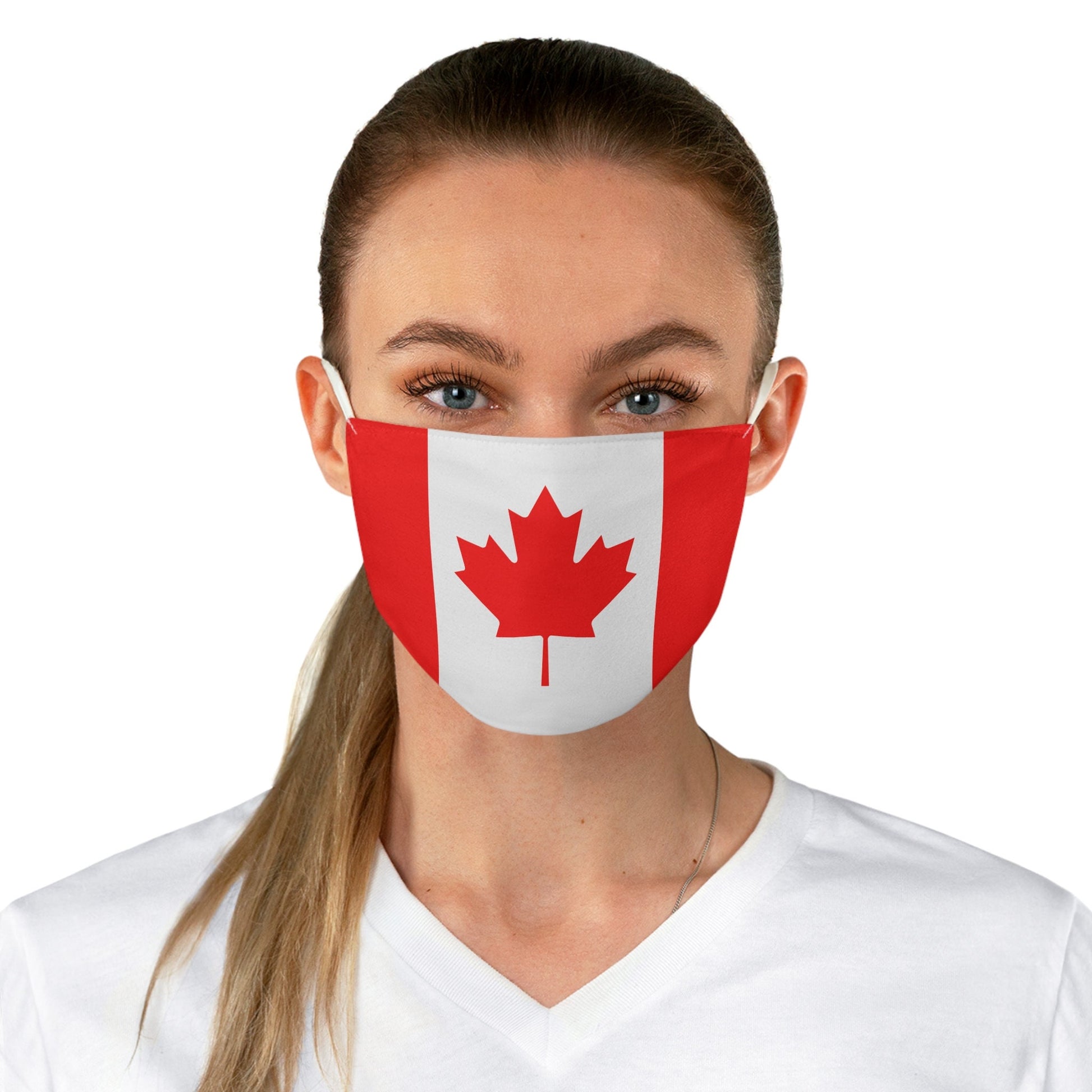 Canada Fire Flag Fabric Face Mask