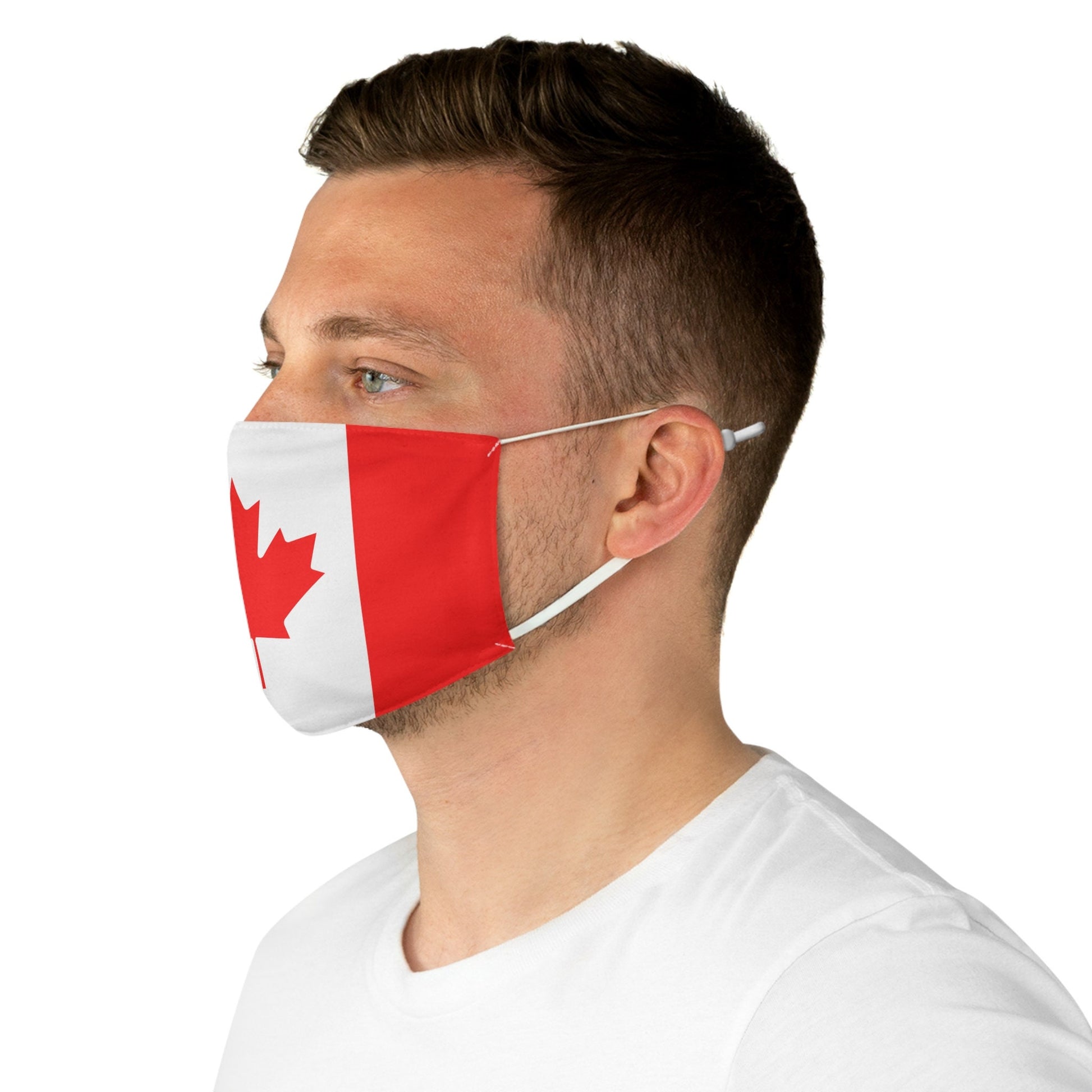 Canada Fire Flag Fabric Face Mask