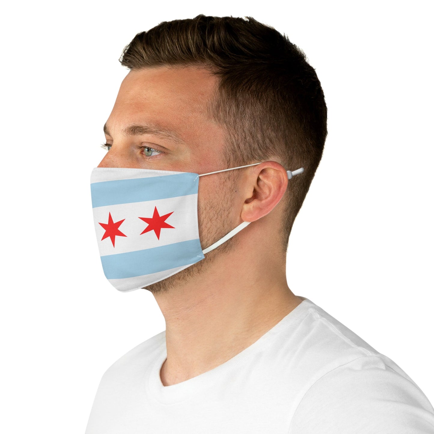 Chicago Illinois Flag Fabric Face Mask