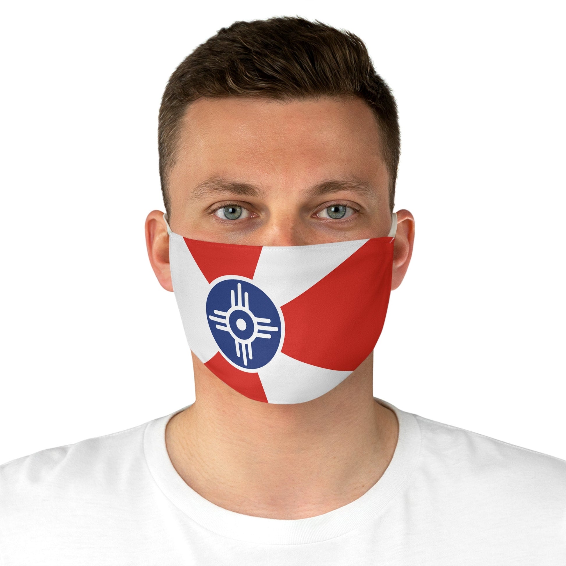 Witchita Kansas Flag Fabric Face Mask