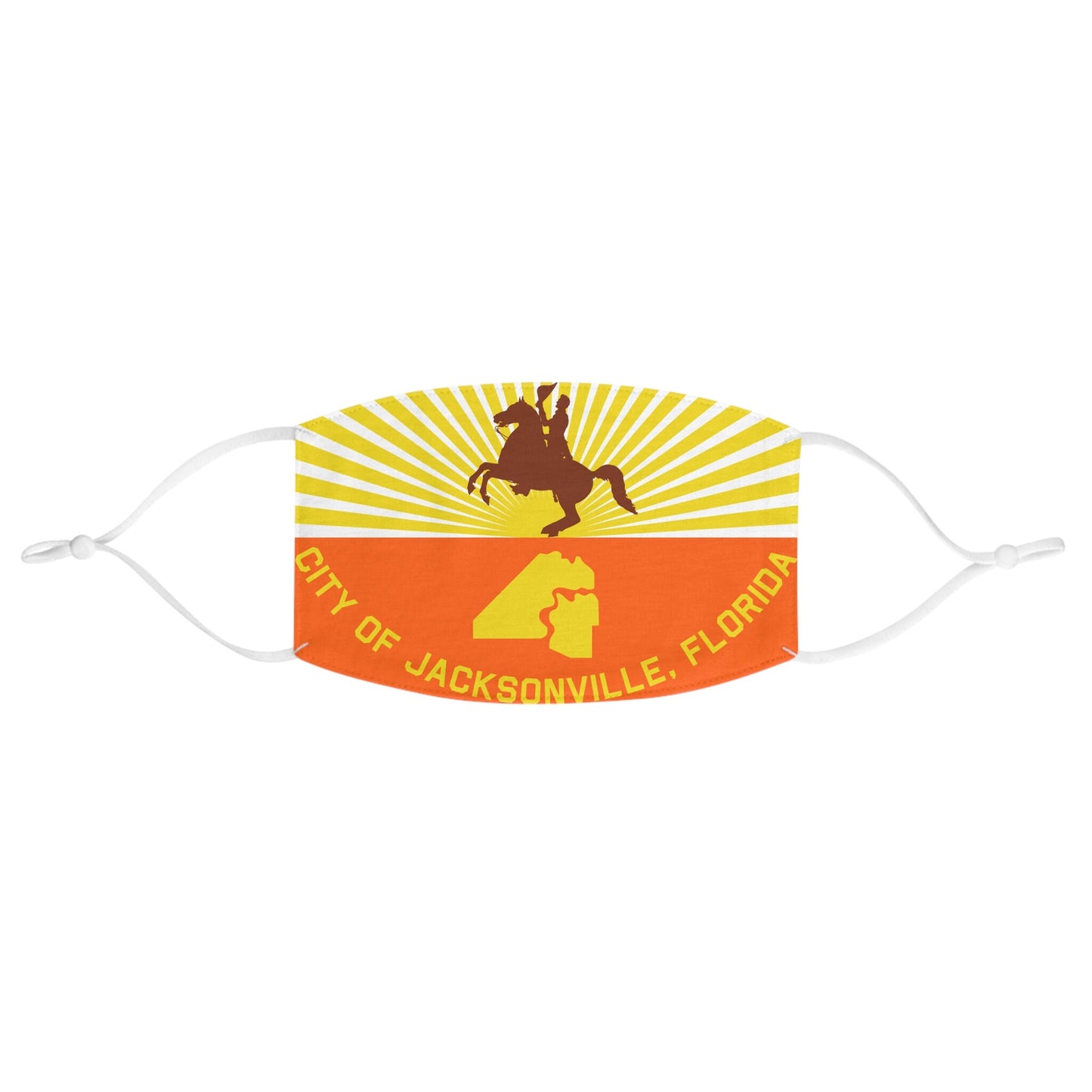 Jacksonville Flordia City Flag Fabric Face Mask