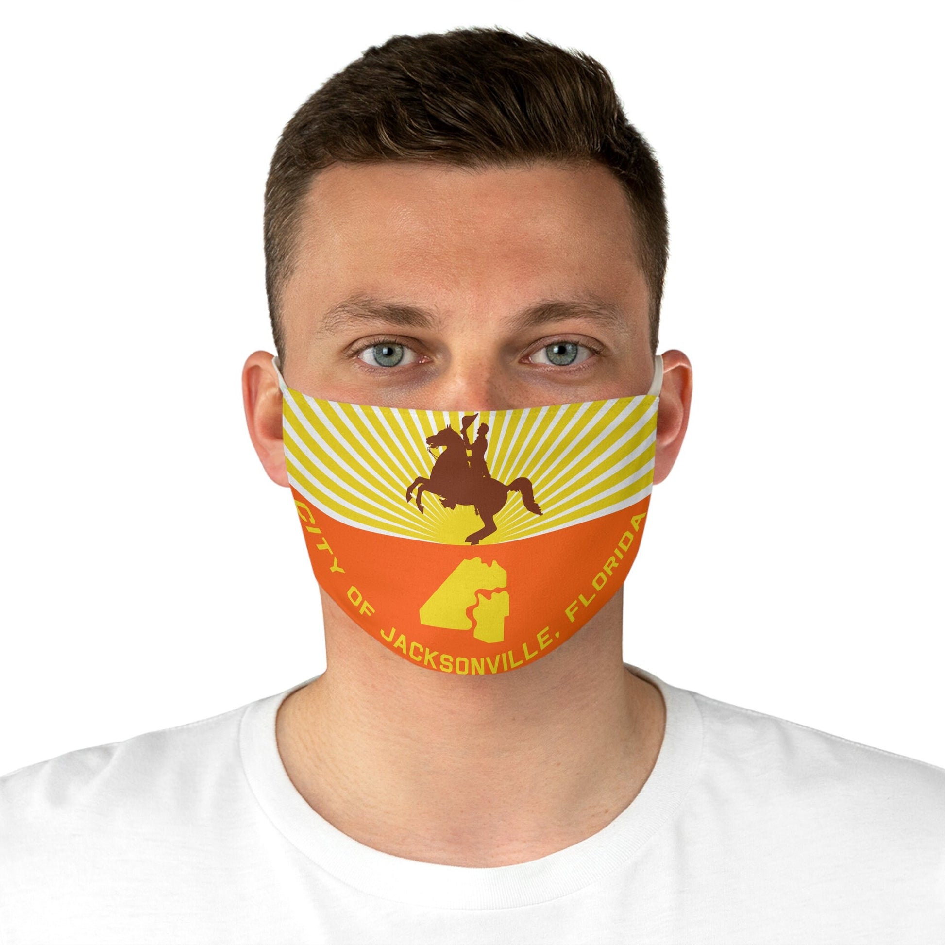 Jacksonville Flordia City Flag Fabric Face Mask