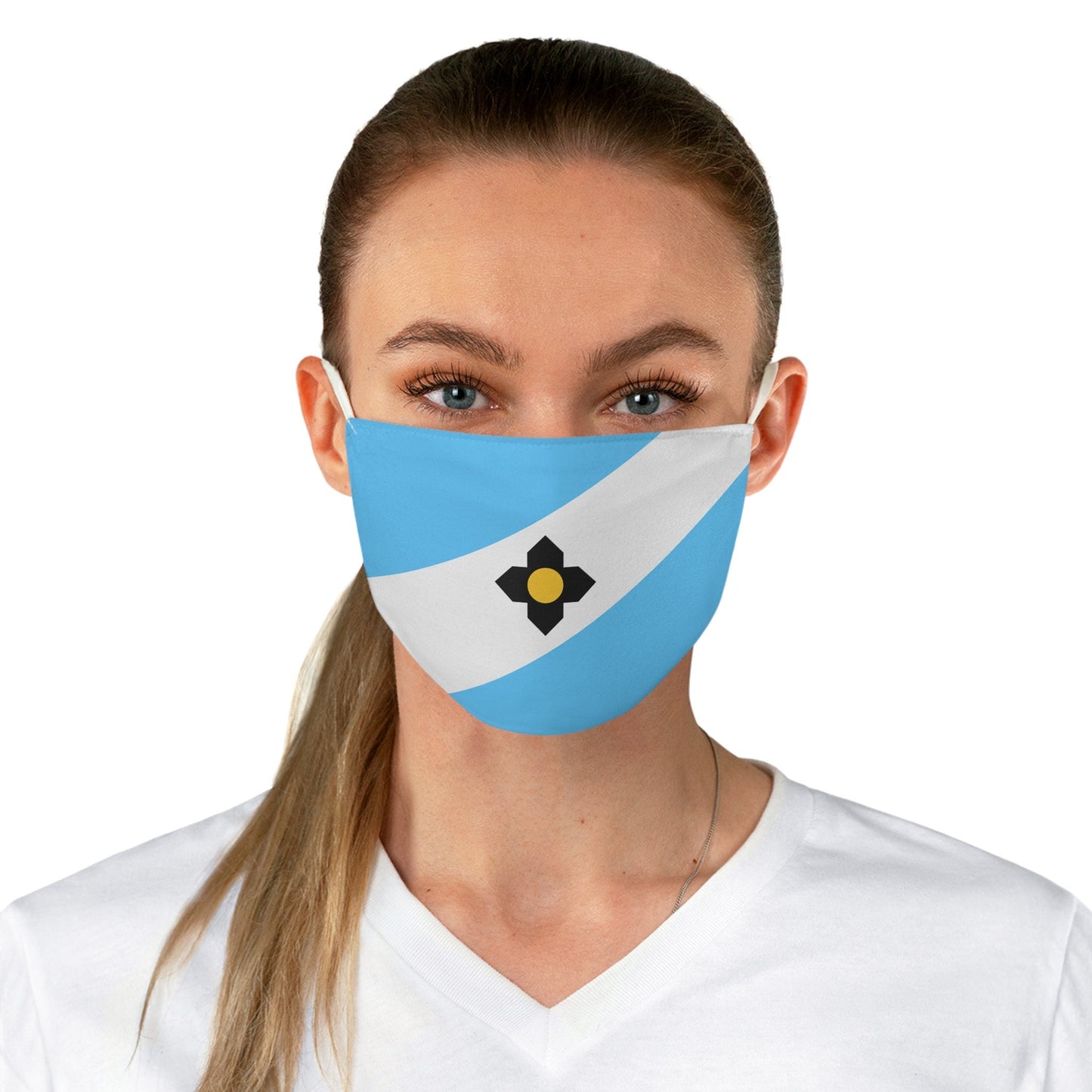 Madison Wisconsin City Flag Fabric Face Mask