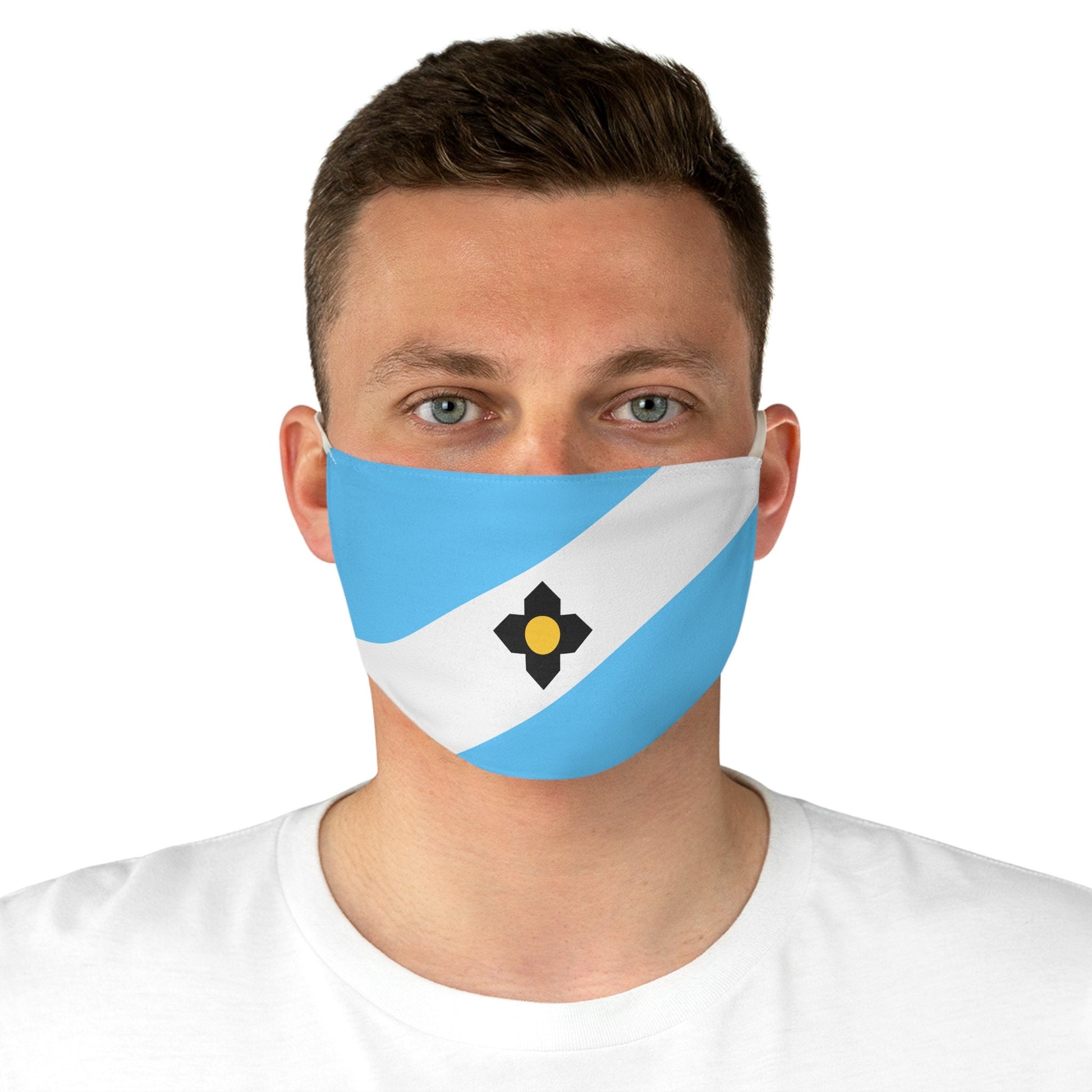 Madison Wisconsin City Flag Fabric Face Mask