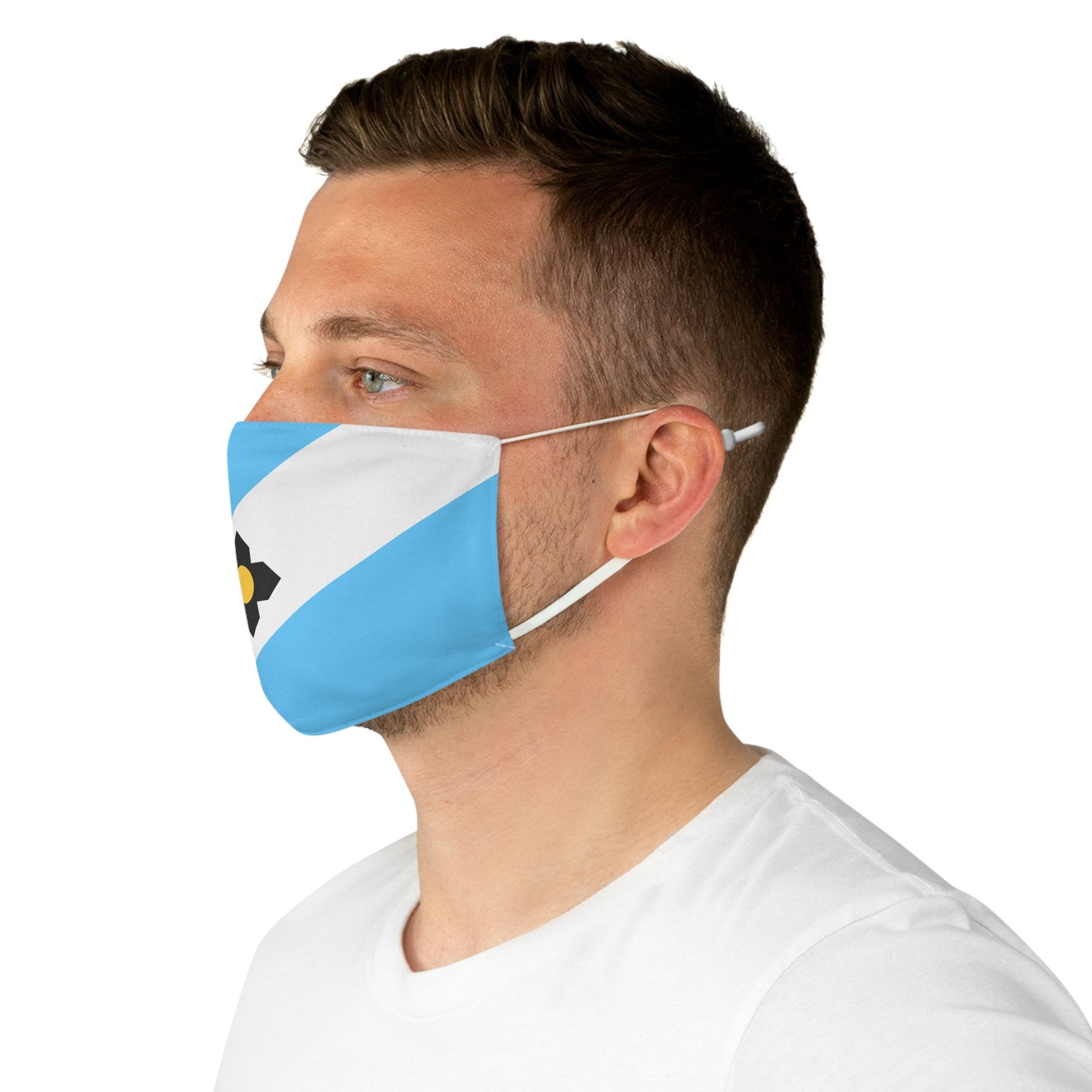 Madison Wisconsin City Flag Fabric Face Mask