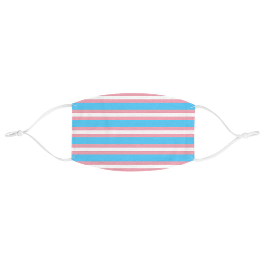 Transgender Pride Flag Stripes Fabric Face Mask