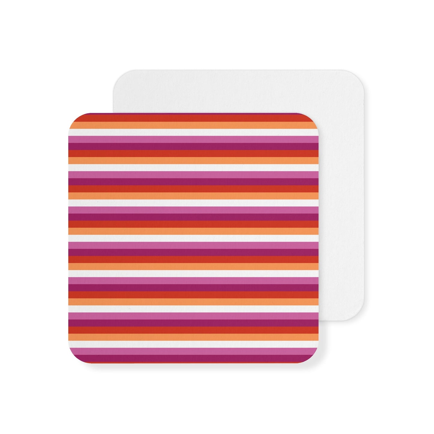 Lesbian Pride Flag Coasters (50, 100 pcs)