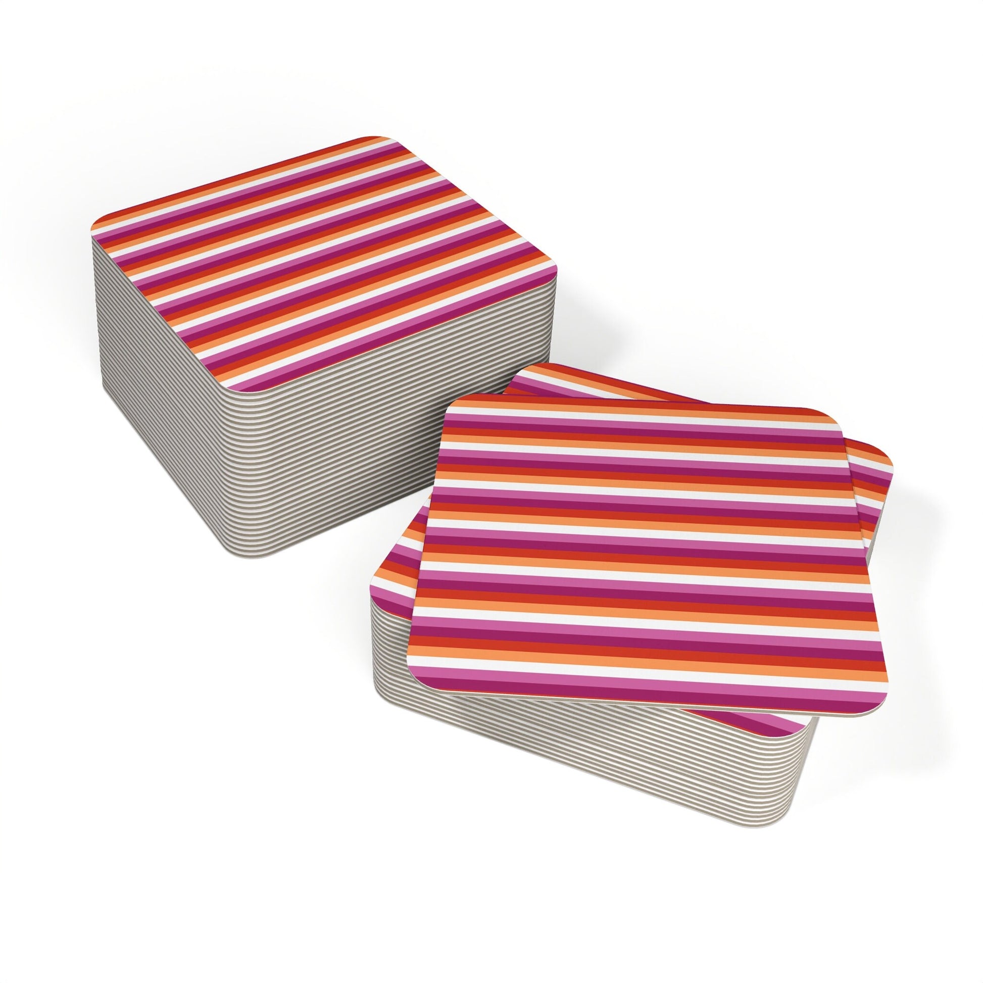 Lesbian Pride Flag Coasters (50, 100 pcs)