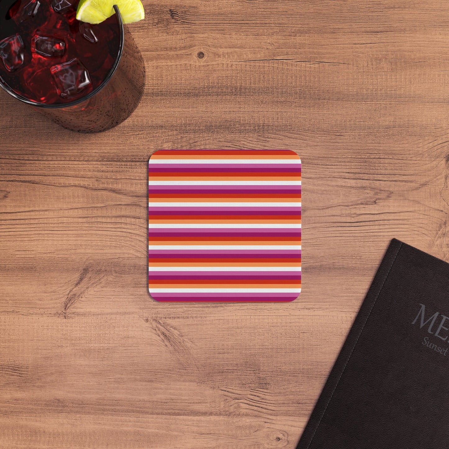 Lesbian Pride Flag Coasters (50, 100 pcs)