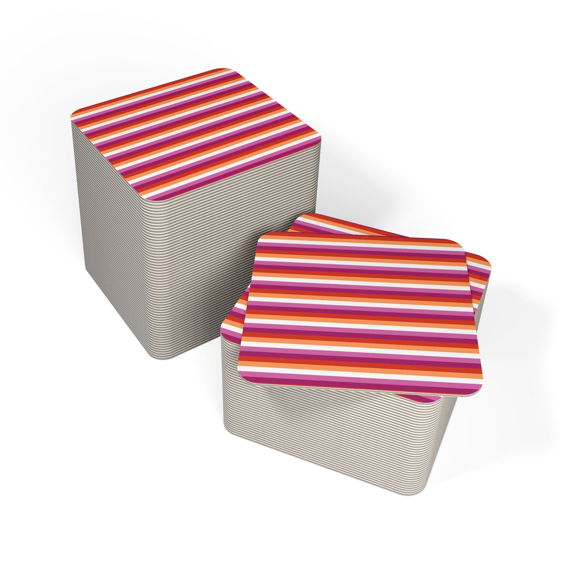 Lesbian Pride Flag Coasters (50, 100 pcs)