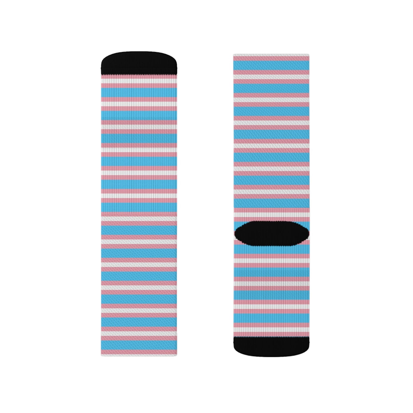 Transgender Pride Flag Stripes Sublimation Socks