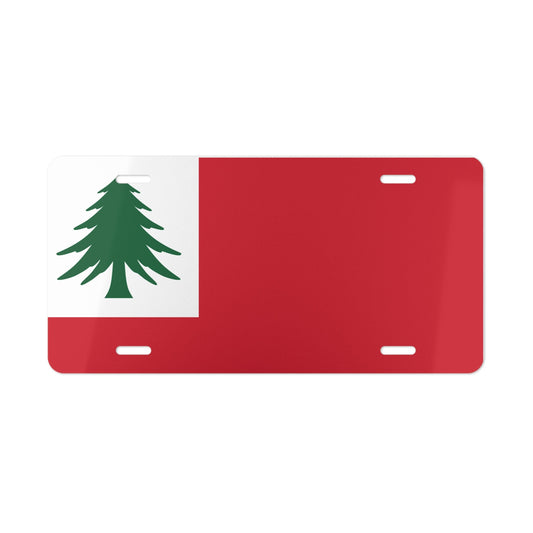 New England Flag Car Plate tag