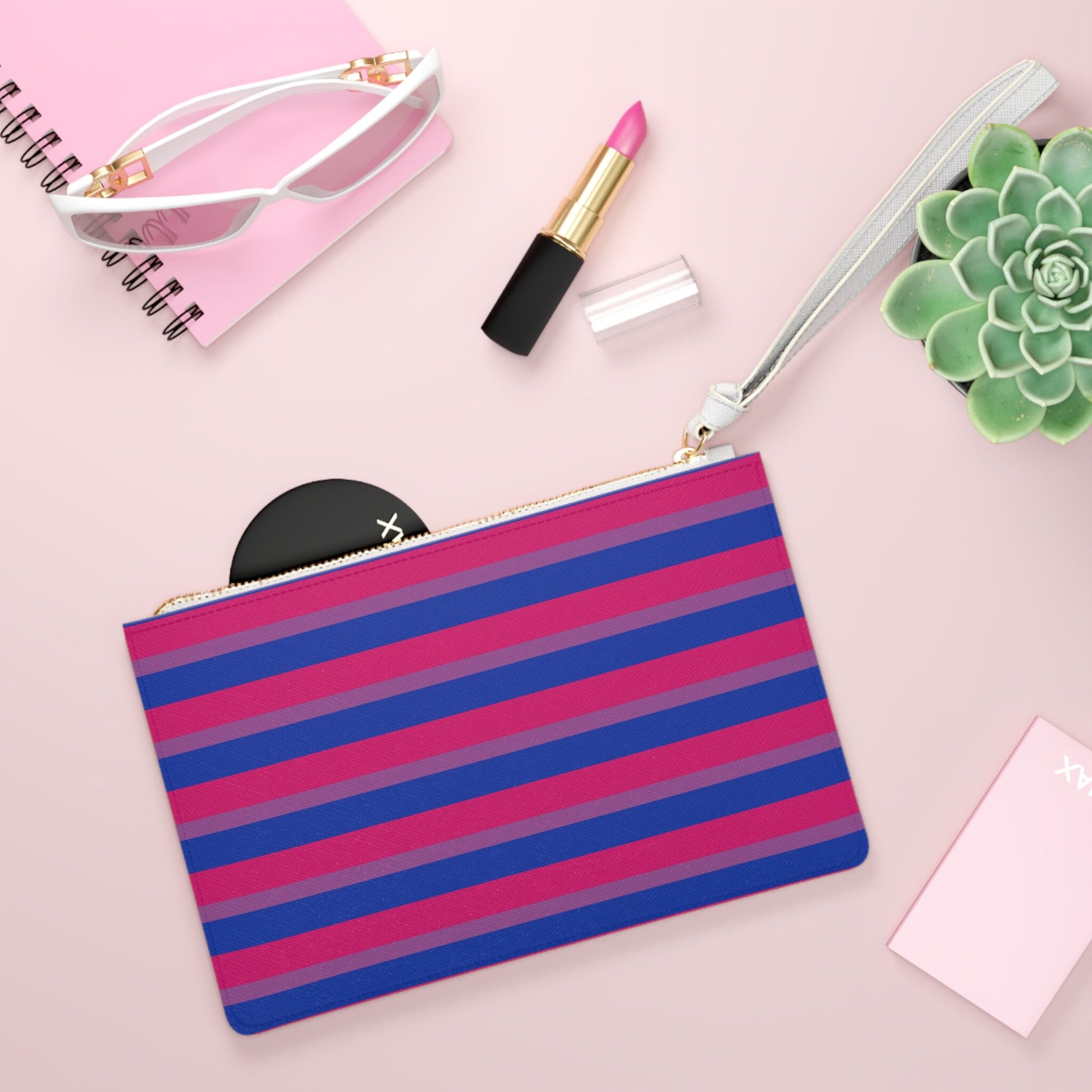 Bisexual Flag Clutch Bag