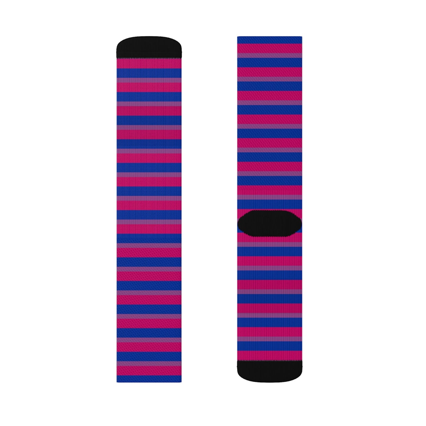 Bisexual Pride Flag Stripes Sublimation Socks