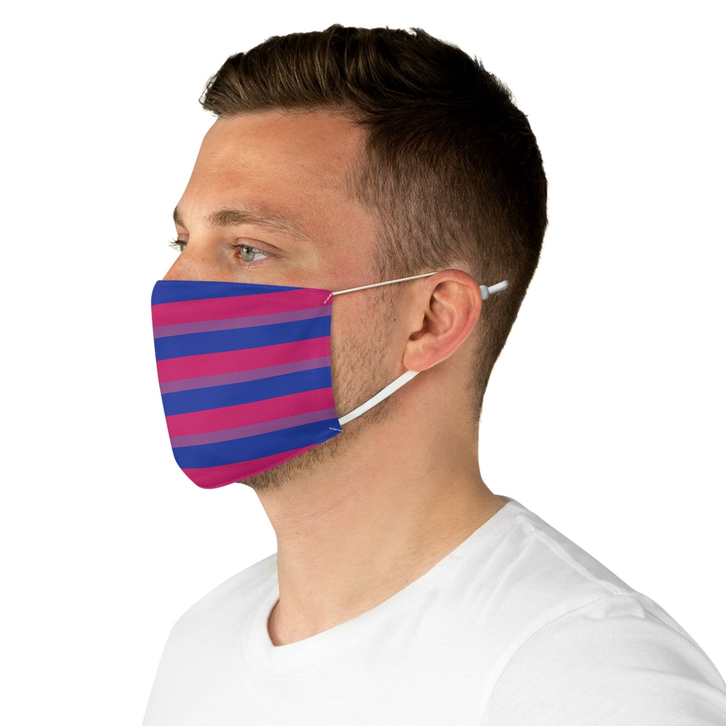 Bisexual Pride Flag Stripes Fabric Face Mask