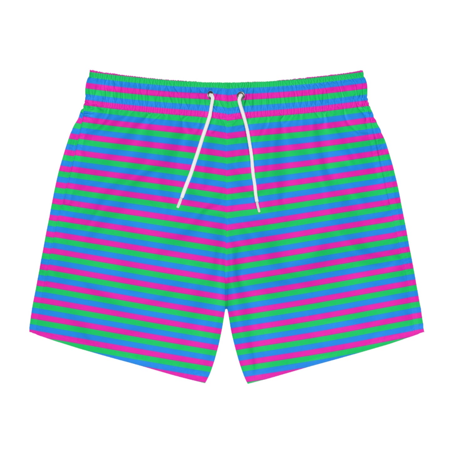 Polysexual Pride Flag Swim Trunks