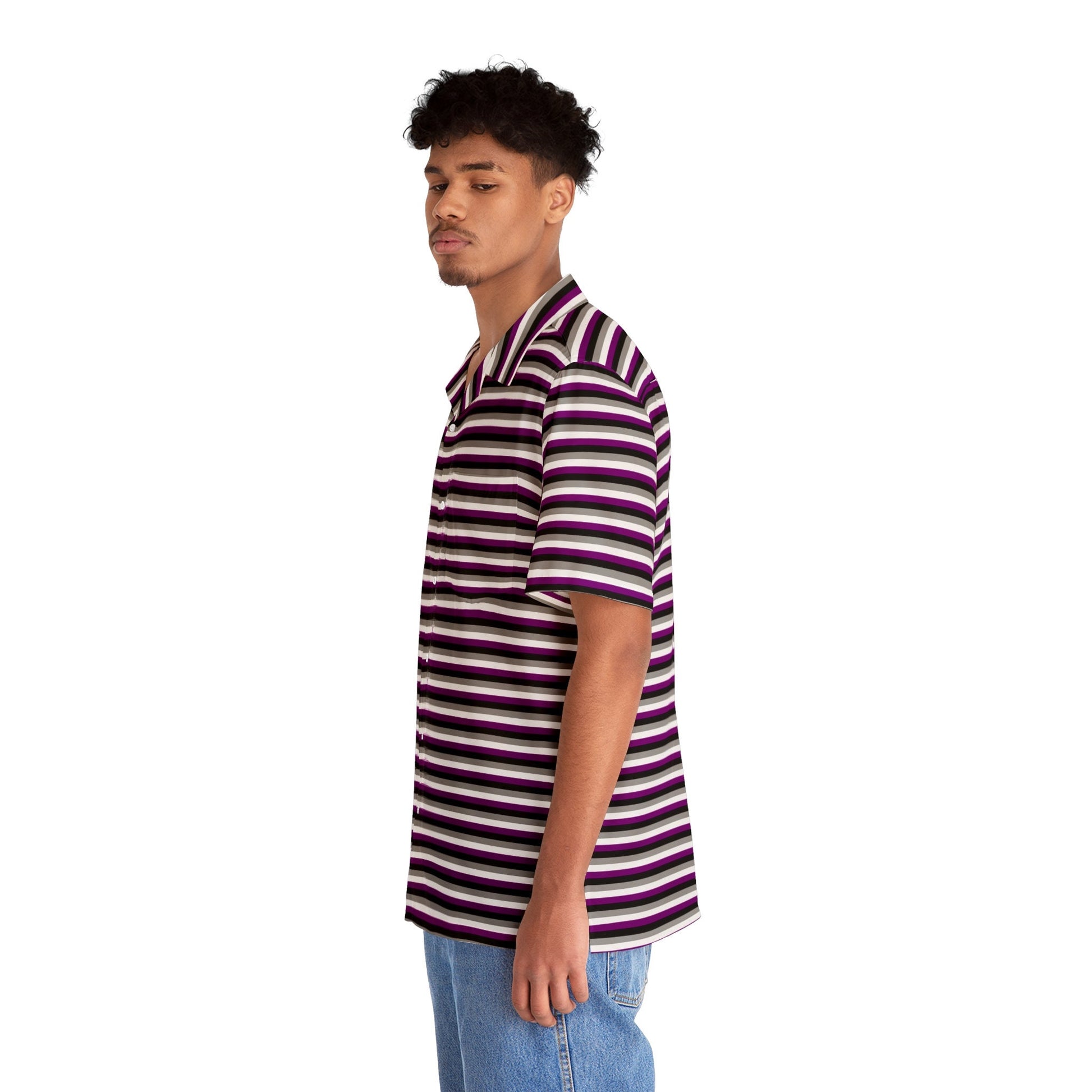 Asexual Pride stripes Hawaiian Shirt (AOP)