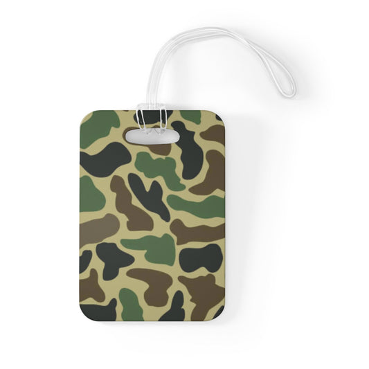 Old School Camo Flag Luggage Bag Tag