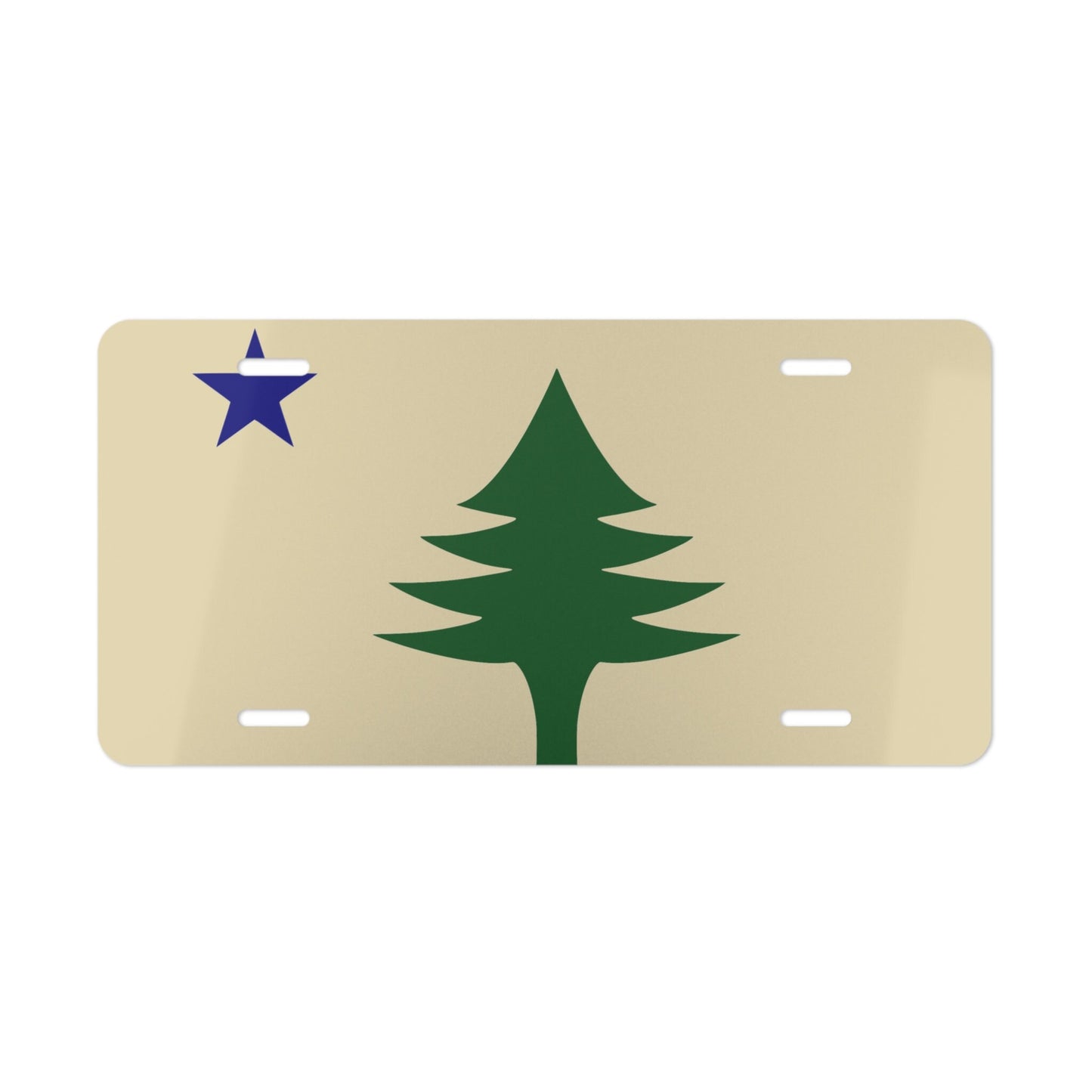 Maine Flag Car Plate tag