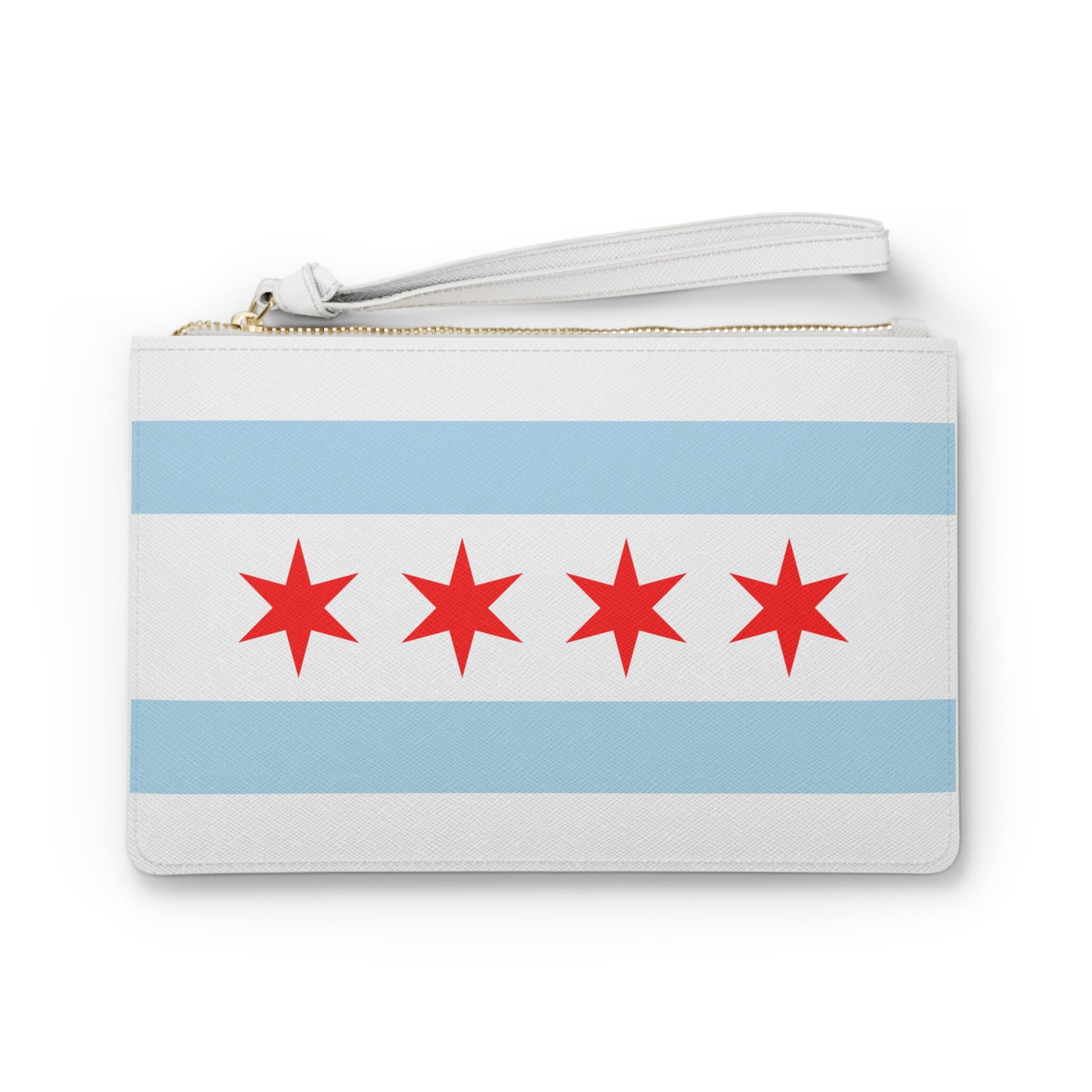 Chicago Illinois City Flag Clutch Bag