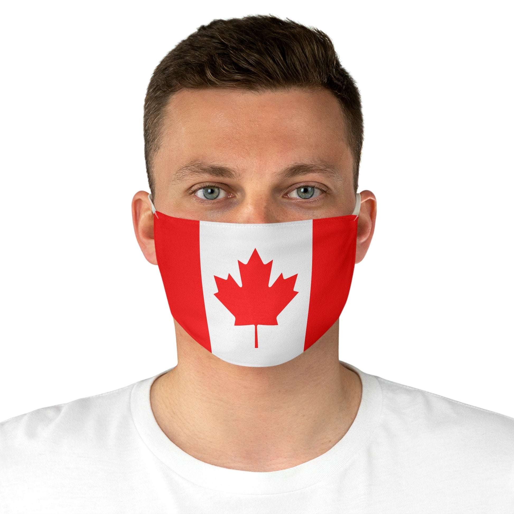 Canada Fire Flag Fabric Face Mask