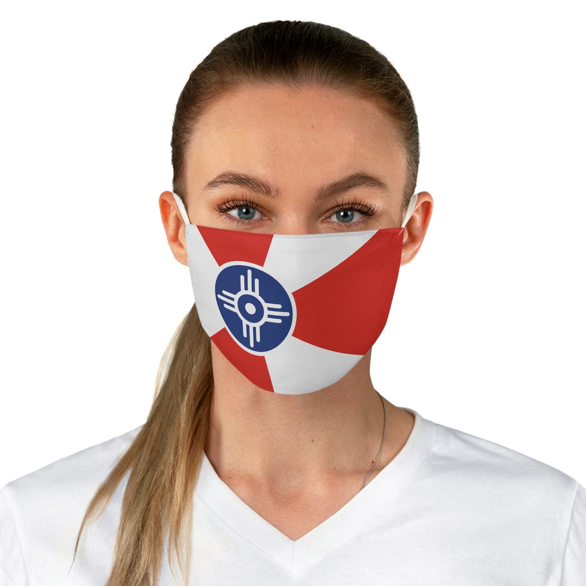 Witchita Kansas Flag Fabric Face Mask