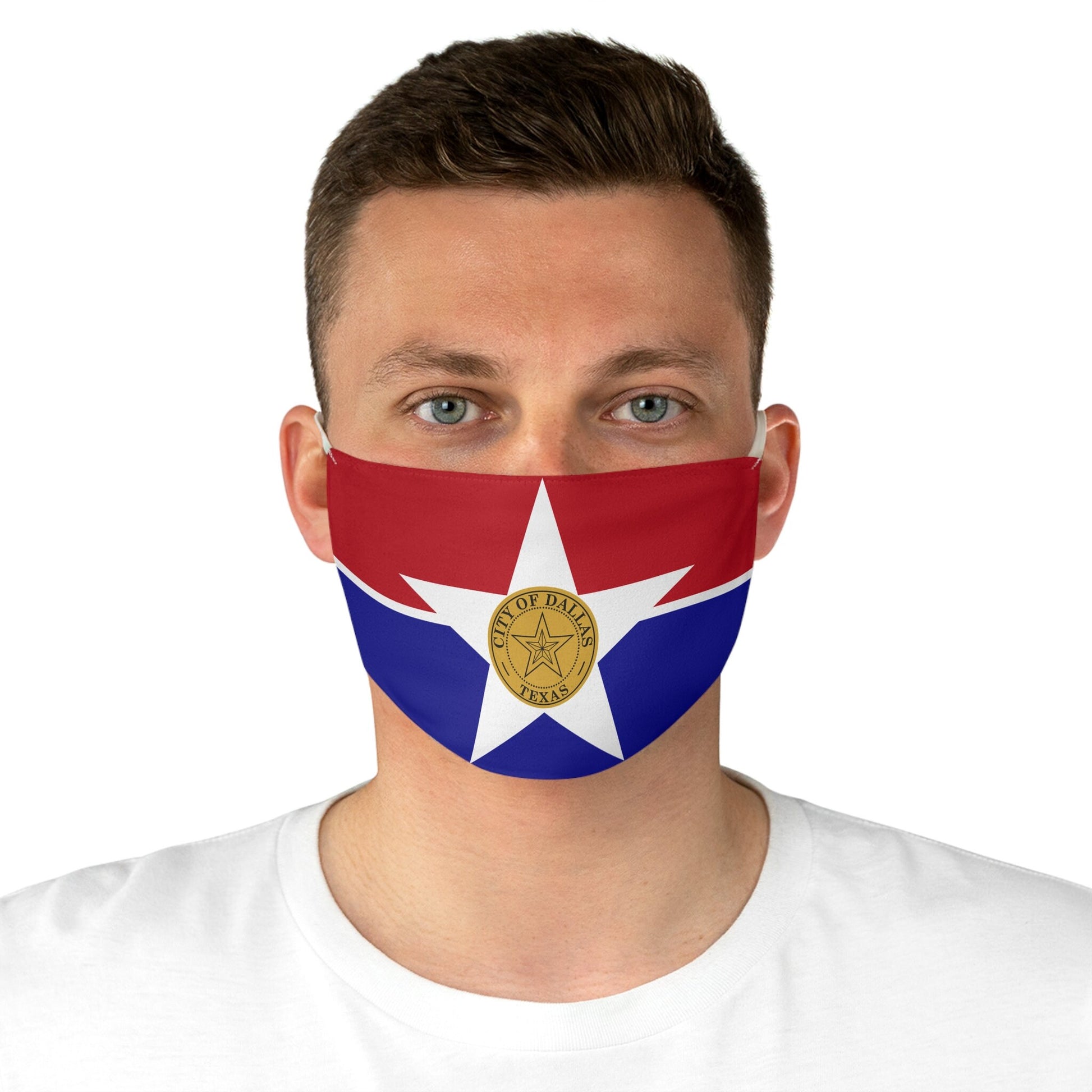 Dallas Texas City Flag Fabric Face Mask