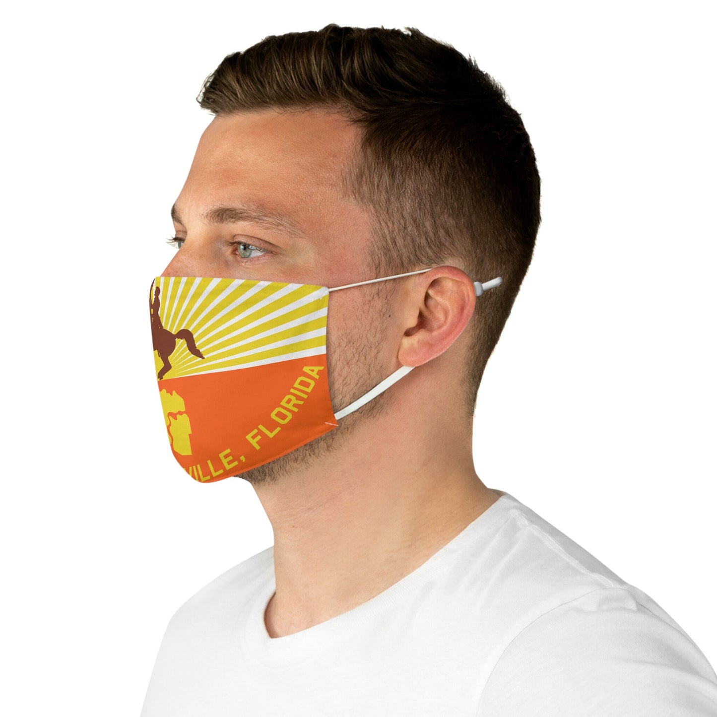 Jacksonville Flordia City Flag Fabric Face Mask