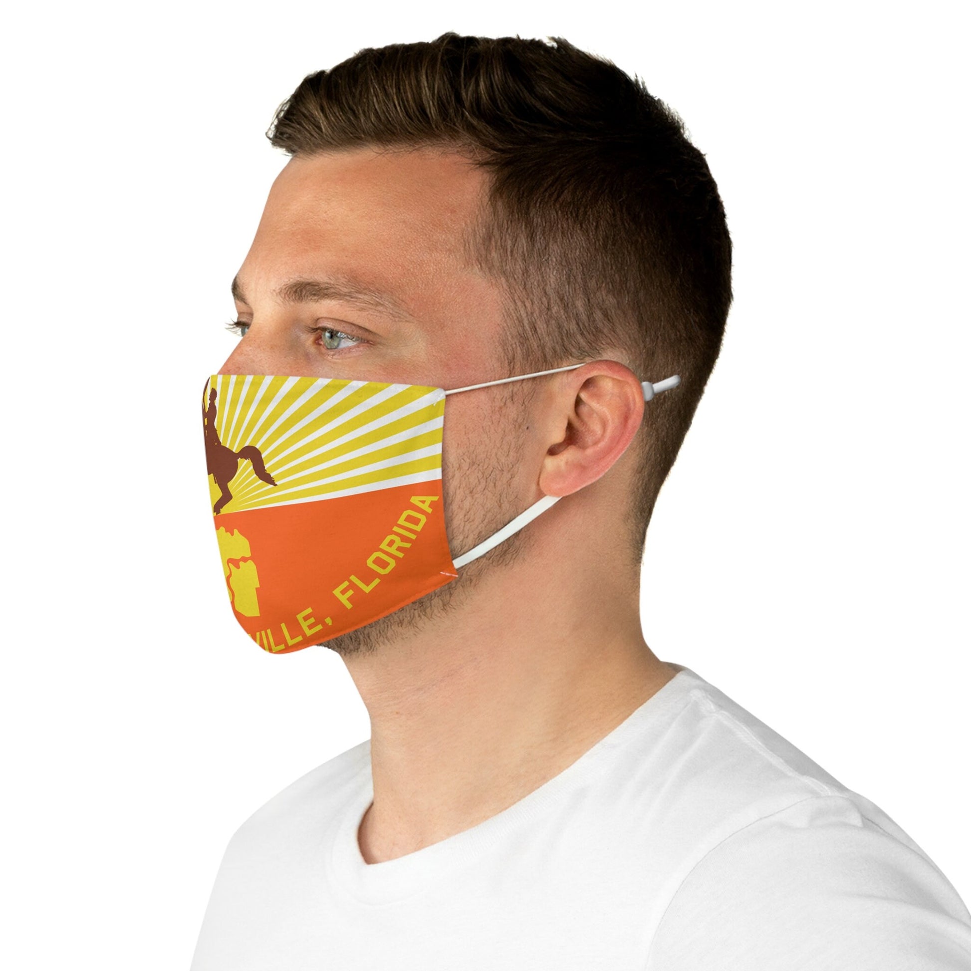 Jacksonville Flordia City Flag Fabric Face Mask