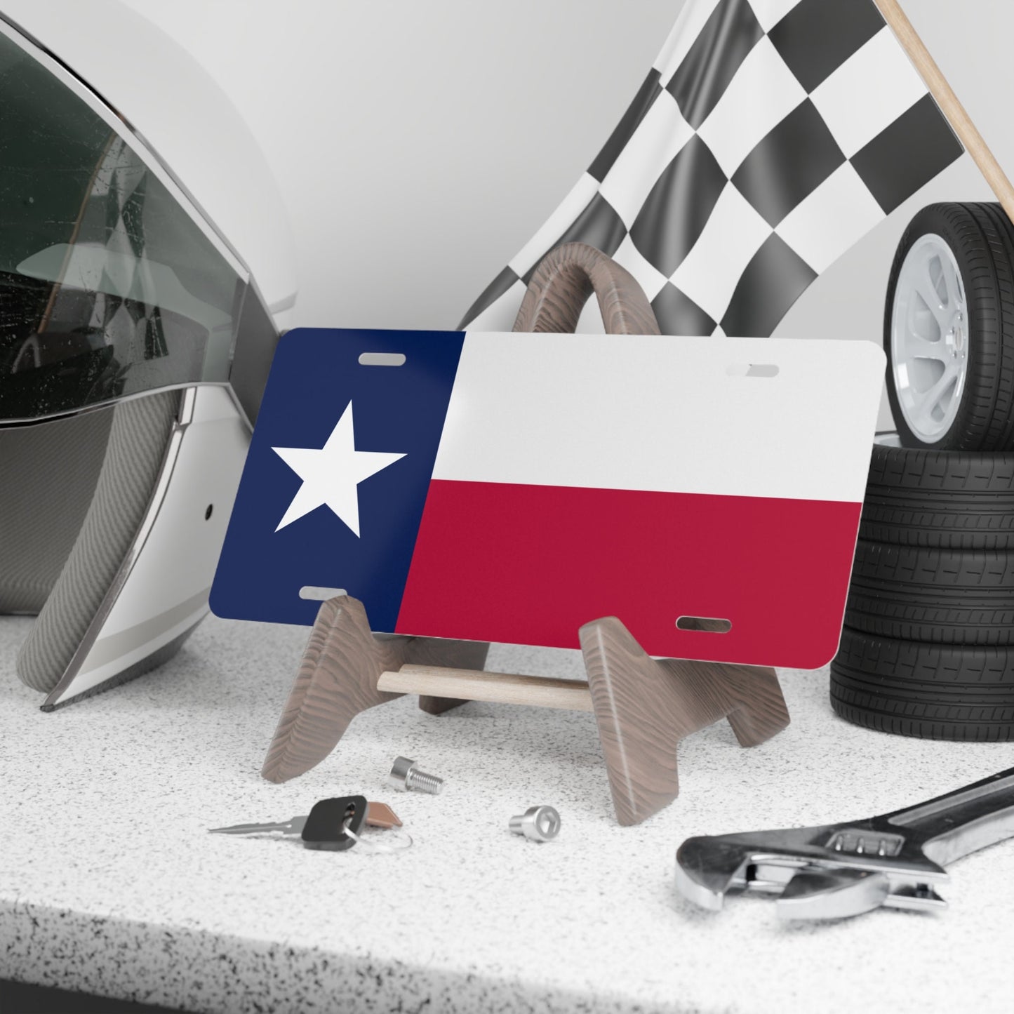 Texas Flag Car Plate tag