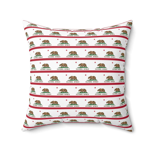 California Flag Spun Polyester Square Pillow