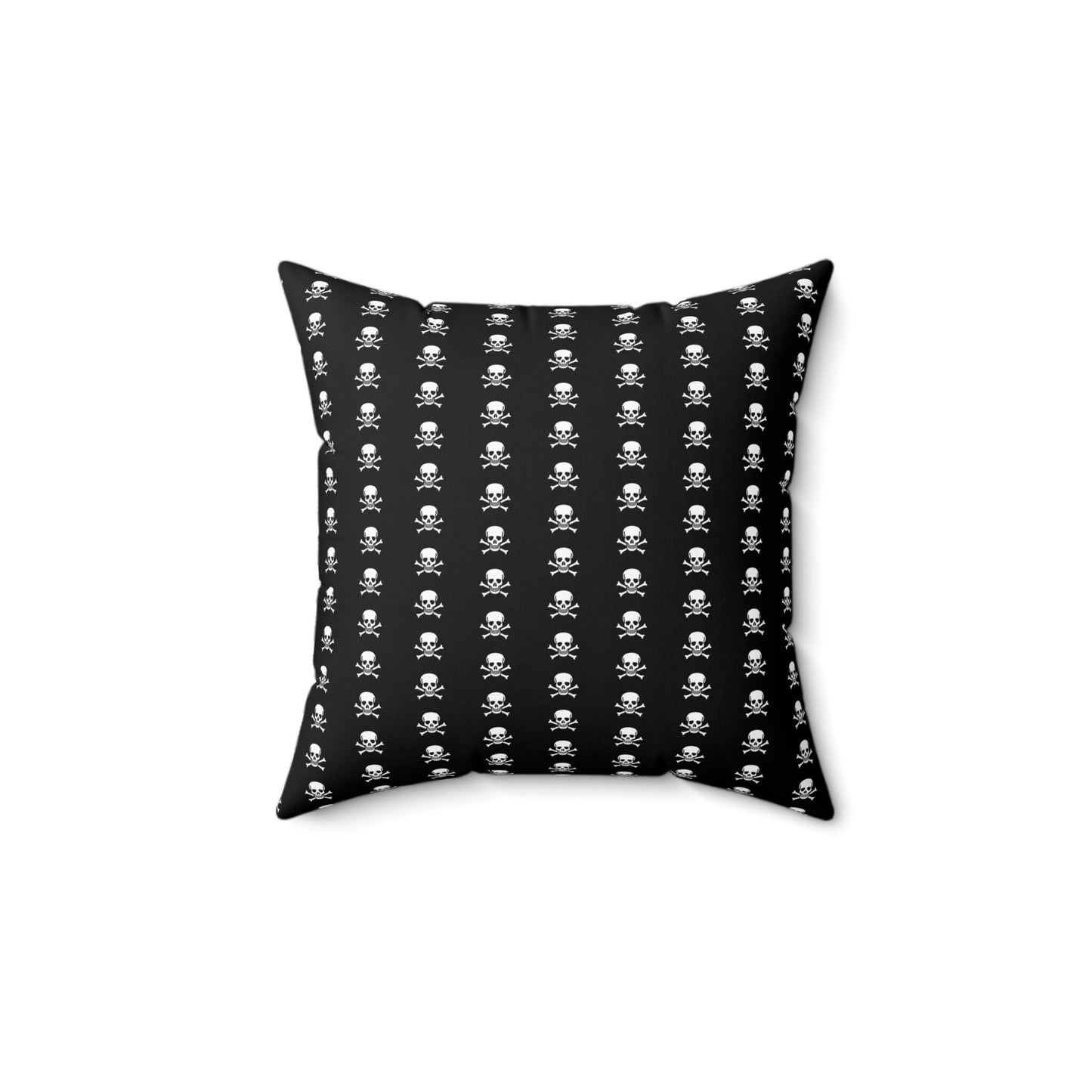 Jolly Roger Pirate Skull Flag Spun Polyester Square Pillow