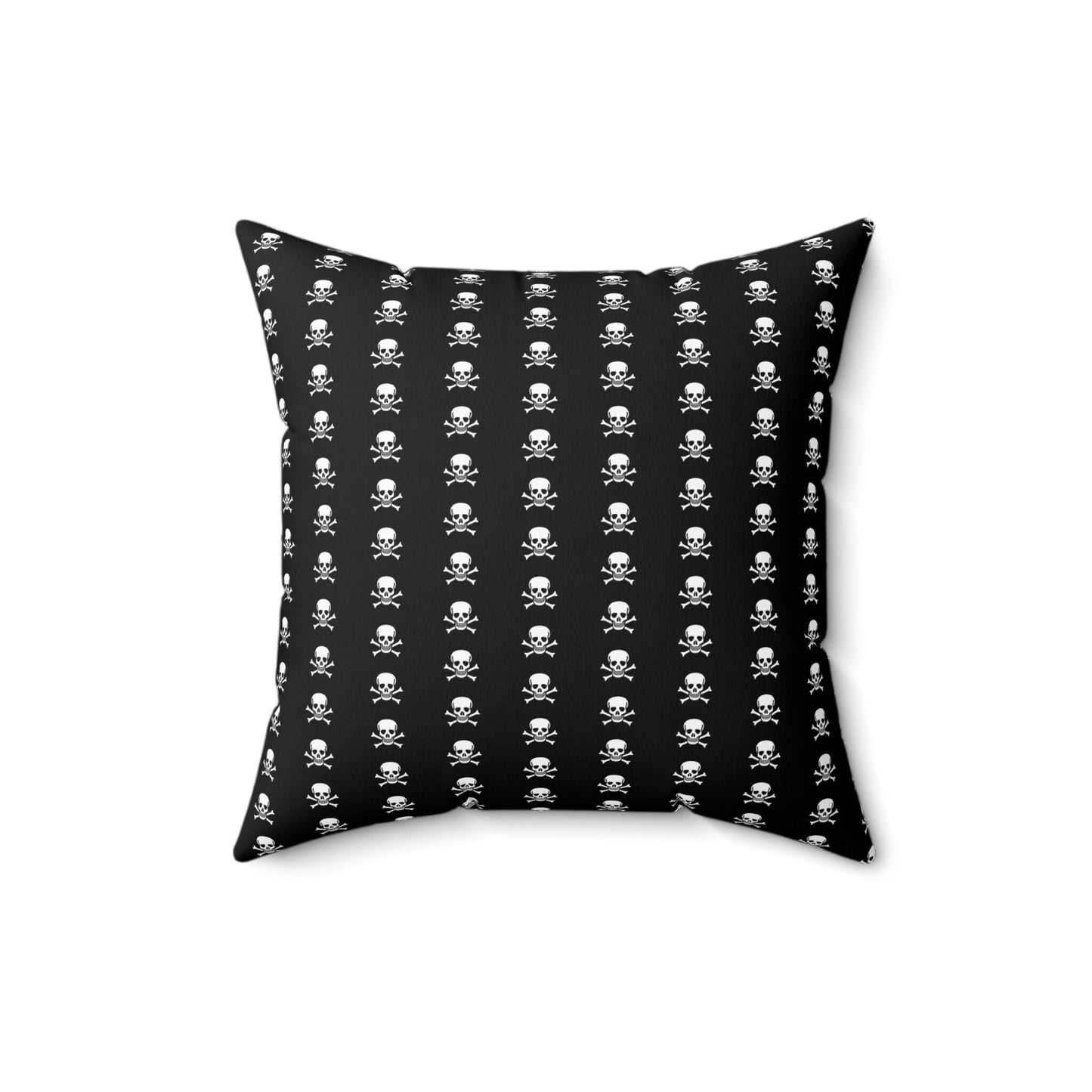 Jolly Roger Pirate Skull Flag Spun Polyester Square Pillow