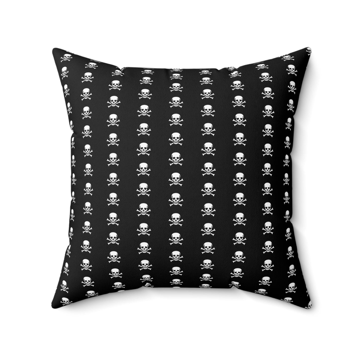 Jolly Roger Pirate Skull Flag Spun Polyester Square Pillow