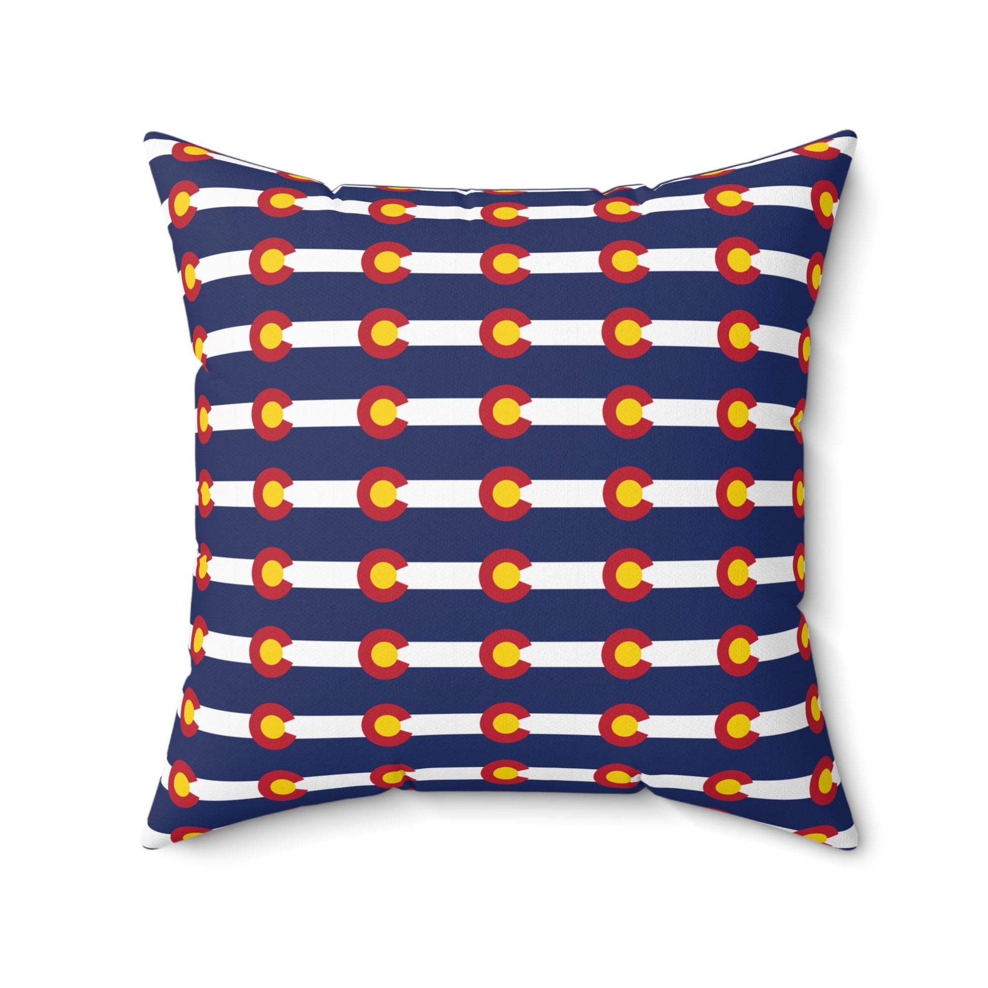 Colorado Flag Spun Polyester Square Pillow