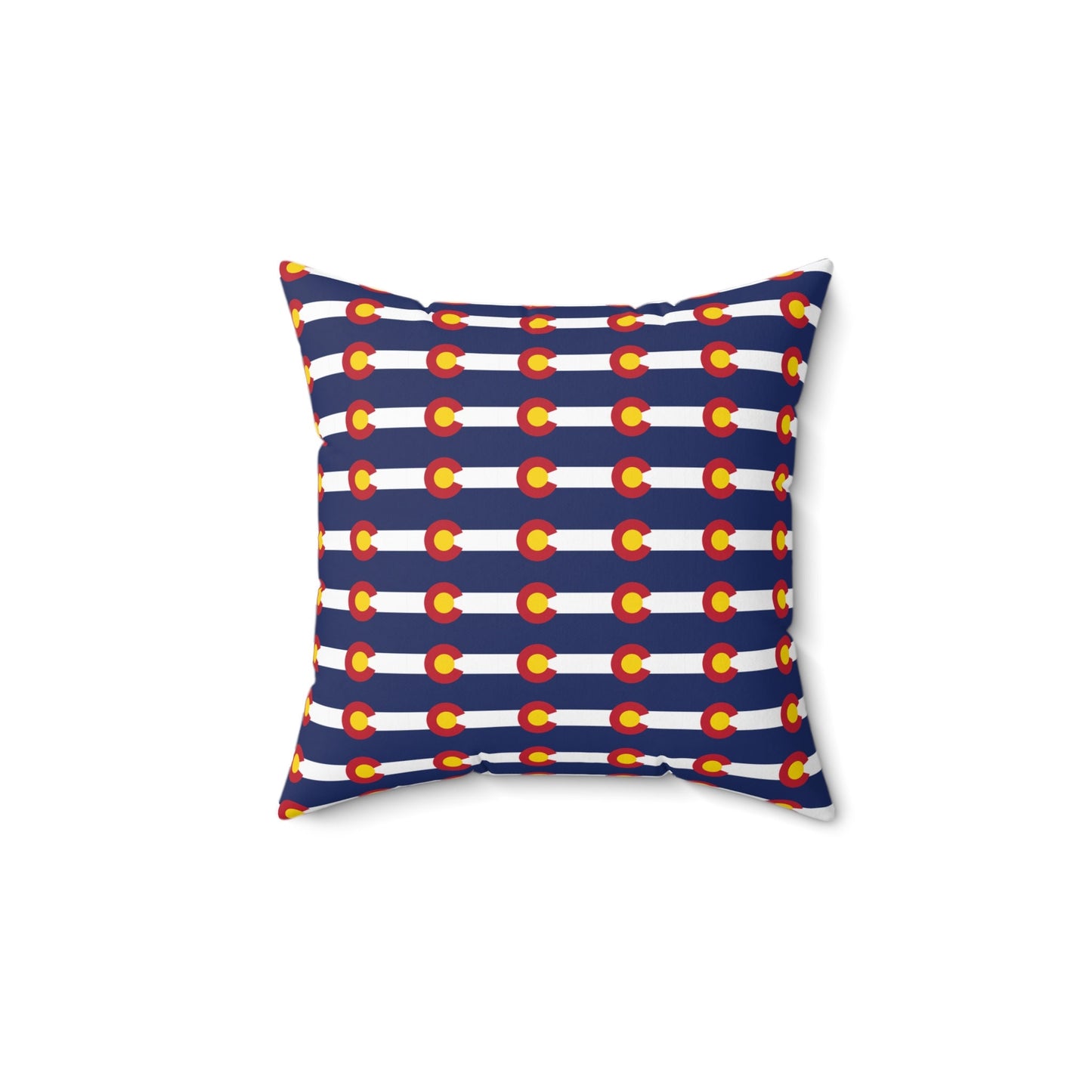 Colorado Flag Spun Polyester Square Pillow