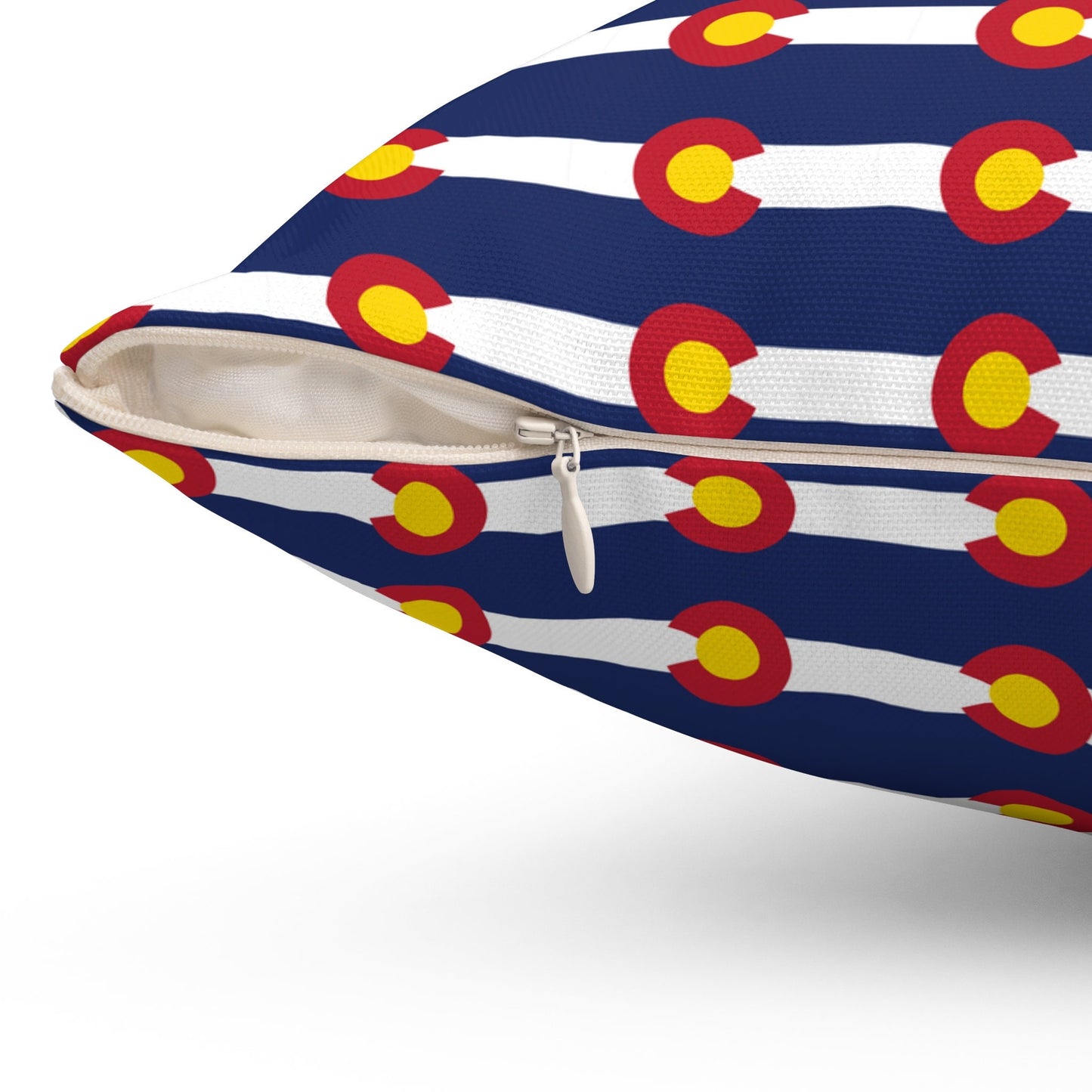 Colorado Flag Spun Polyester Square Pillow