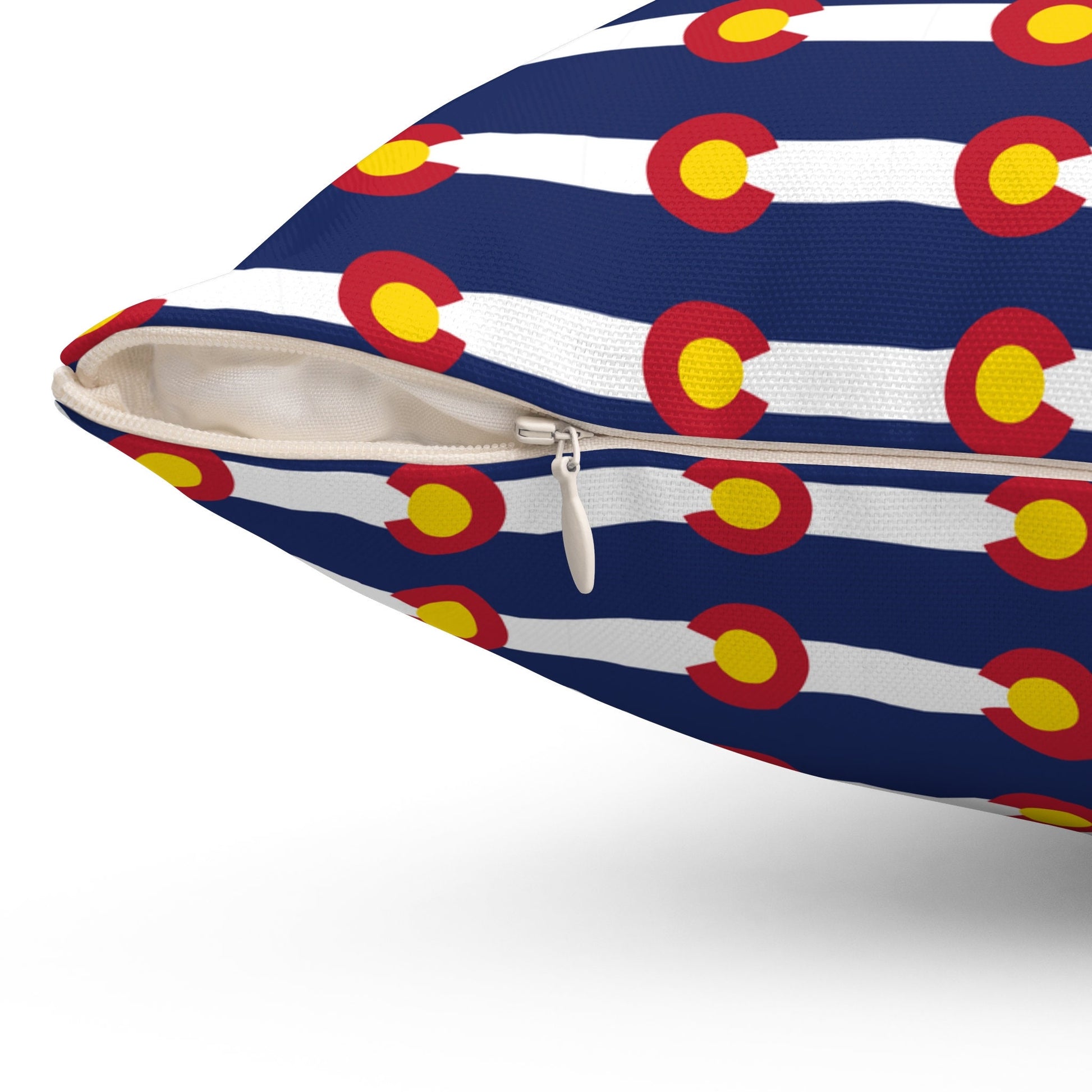 Colorado Flag Spun Polyester Square Pillow