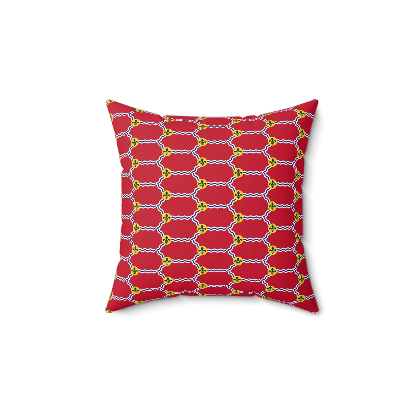 St. Louis Missouri Flag Spun Polyester Square Pillow