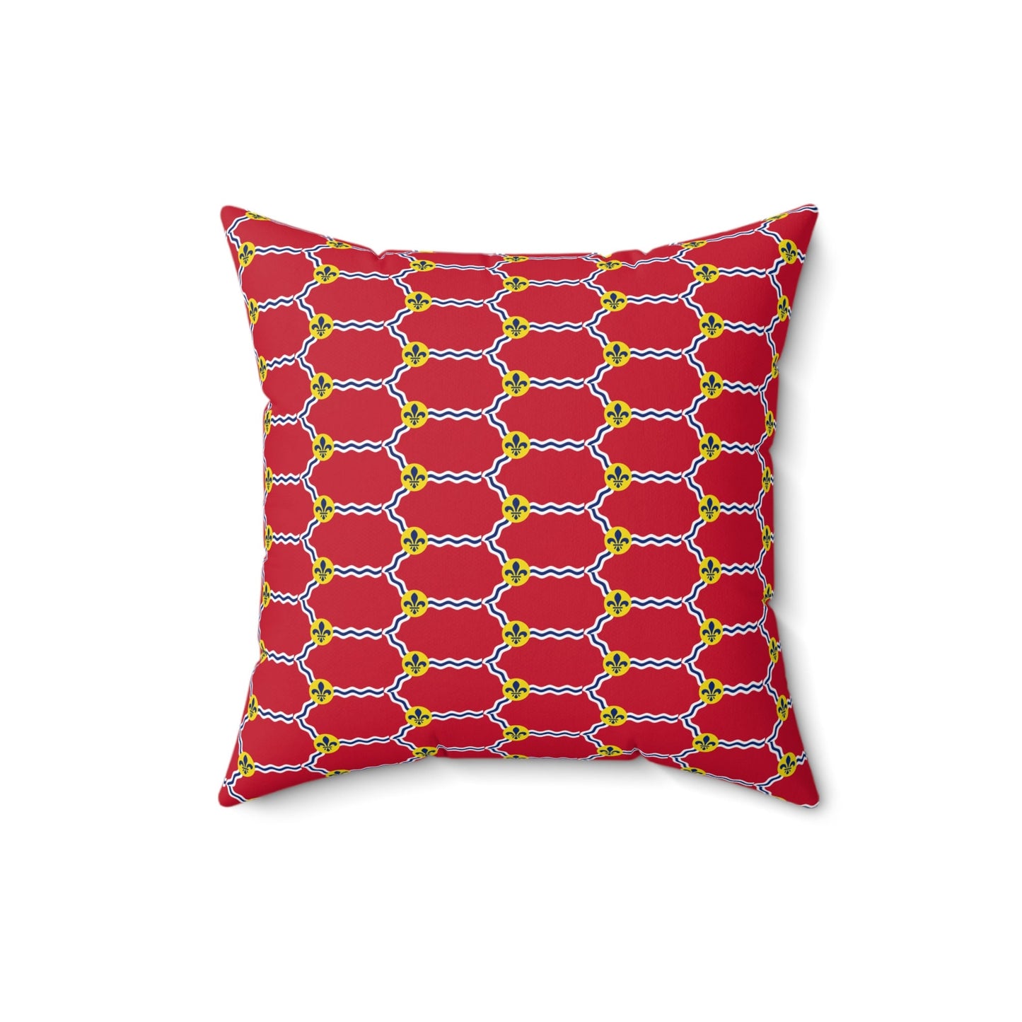 St. Louis Missouri Flag Spun Polyester Square Pillow